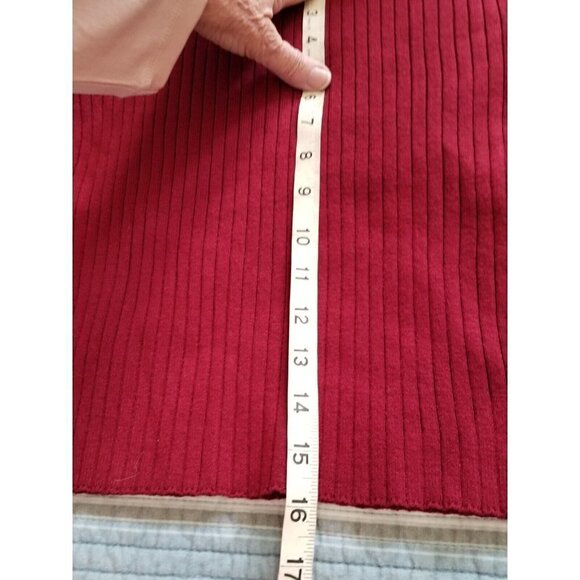 Lulus Perfect Timing Ribbed Off Shoulder Sweater Top Ribbed Burgundy Size M - Picture 4 of 5